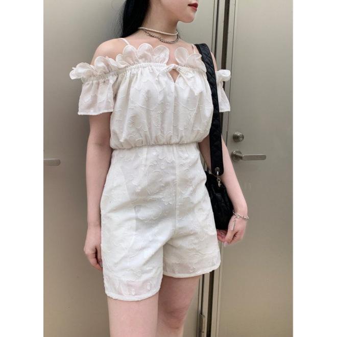 Honey mi Honey / ハニーミーハニー off-shoulder scallop rompers 21  