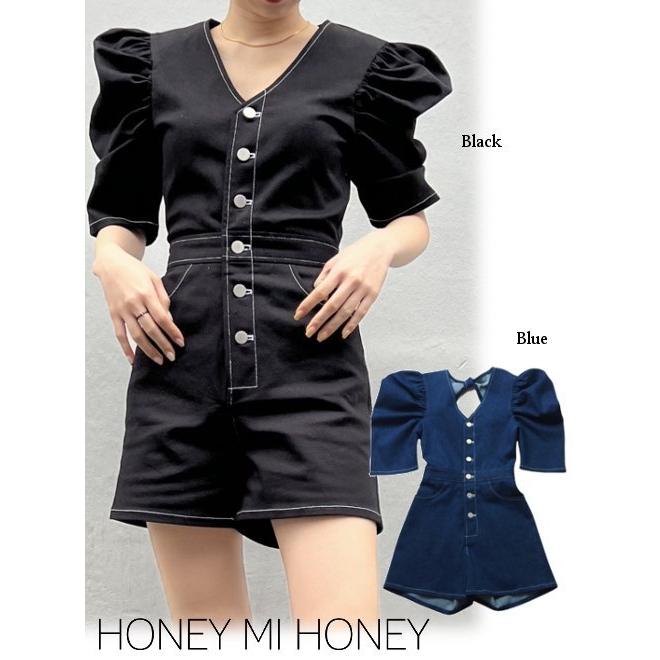HONEY MI HONEY（ハニーミーハニー） denim puff rompers 22春夏. 22S 