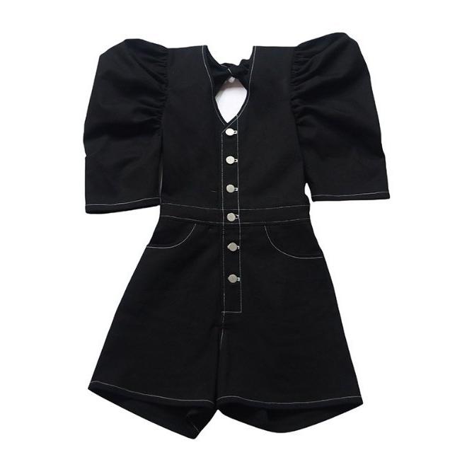 HONEY MI HONEY（ハニーミーハニー） denim puff rompers 22春夏. 22S 