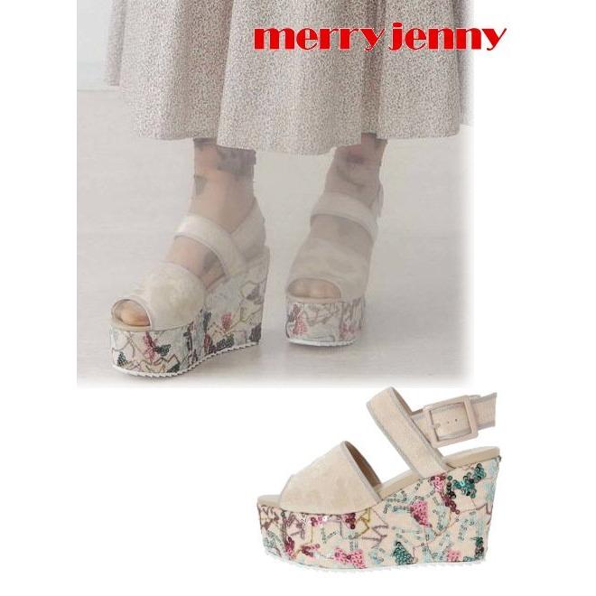 Merry Jenny メリージェニー Spanglesベロア厚底サンダル 21秋冬予約 入荷予定 8月中旬 Hearty Select Yahoo店 通販 Yahoo ショッピング