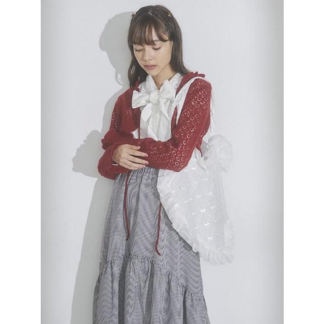 merry jenny ハート型トートバッグ merry jenny ハートフリルトート（オフホワイト） -ファッション