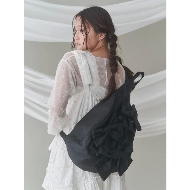 merry jennyメリージェニー リボンワンショルダーバッグ ブラック merry jenny（メリージェニー） (期間限定10%OFF&300円OFF) ribbonワン