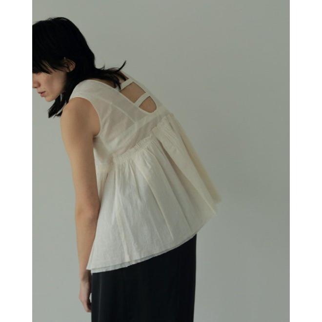 anuke（アンヌーク） (セール30%OFF) Sheer Peplum Tops 24秋冬2