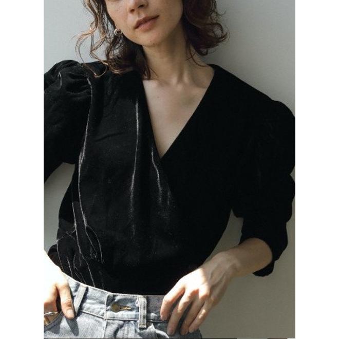 anuke / アンヌーク Gather Velour Blouse 24秋冬予約 62420402 入荷  