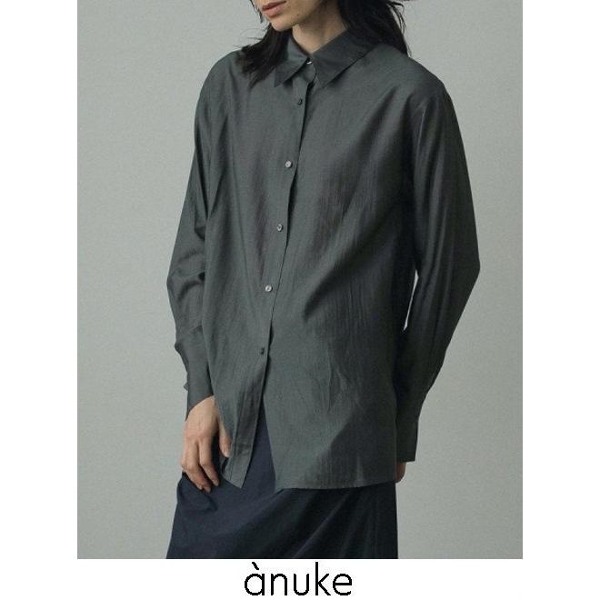 anuke / アンヌーク Sheer Satin Shirts 24秋冬 62420403 anuke / アンヌーク Sheer Satin Shirts 24秋冬 62420403