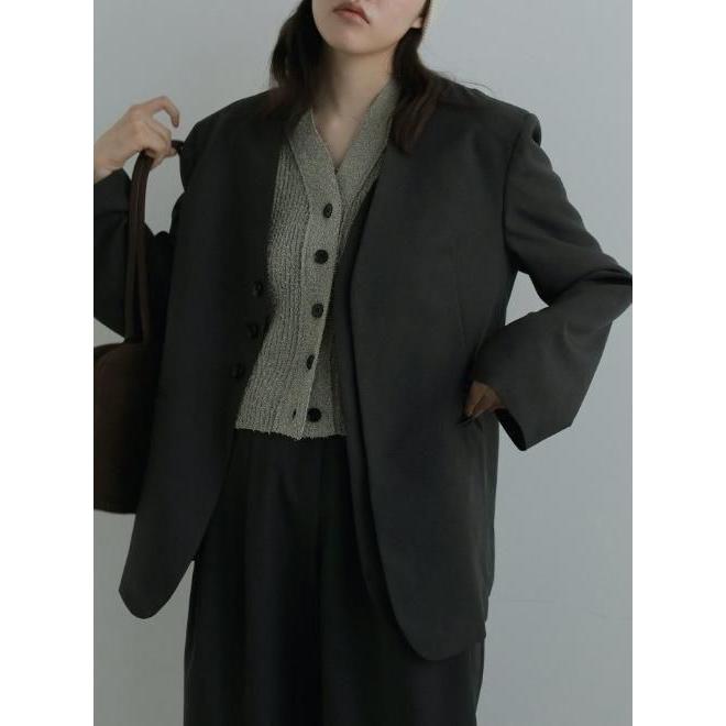 anuke（アンヌーク） Collarless Over Jacket☆ 25秋冬予約 62520106