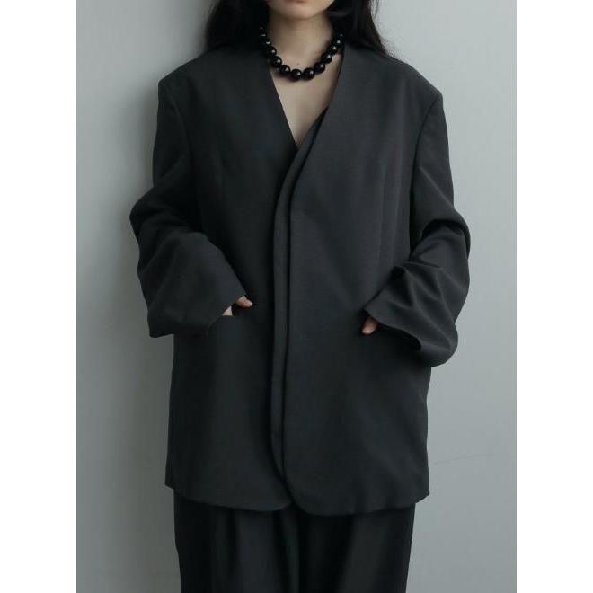 anuke（アンヌーク） Collarless Over Jacket☆ 25秋冬予約 62520106