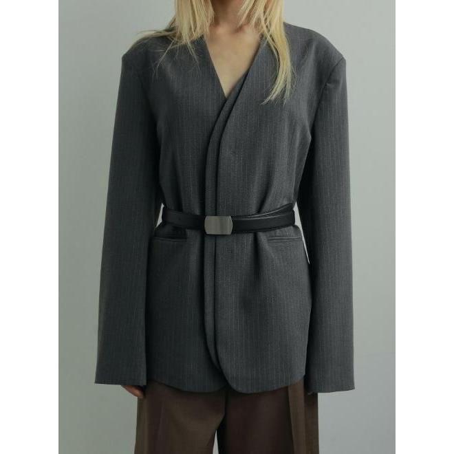 anuke（アンヌーク） Collarless Over Jacket☆ 25秋冬予約 62520106