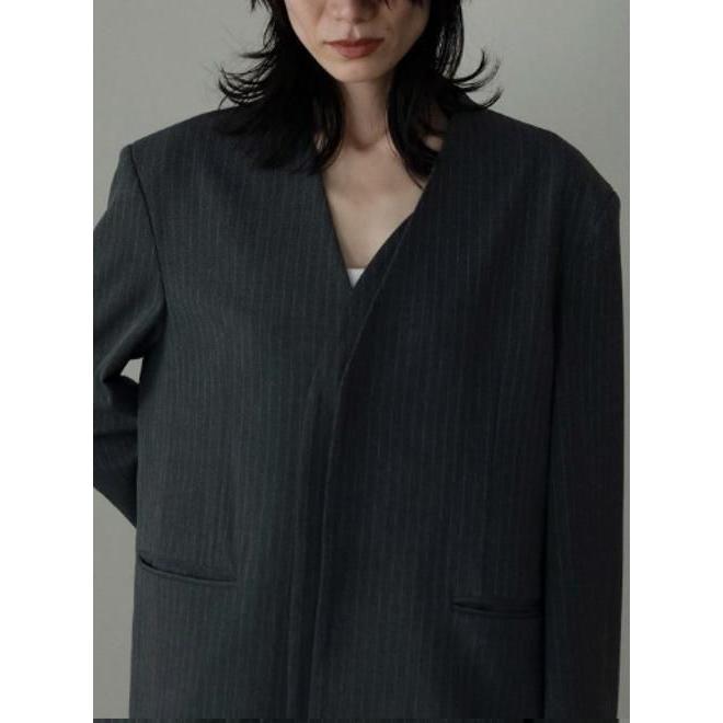 anuke（アンヌーク） Collarless Over Jacket☆ 25秋冬予約 62520106