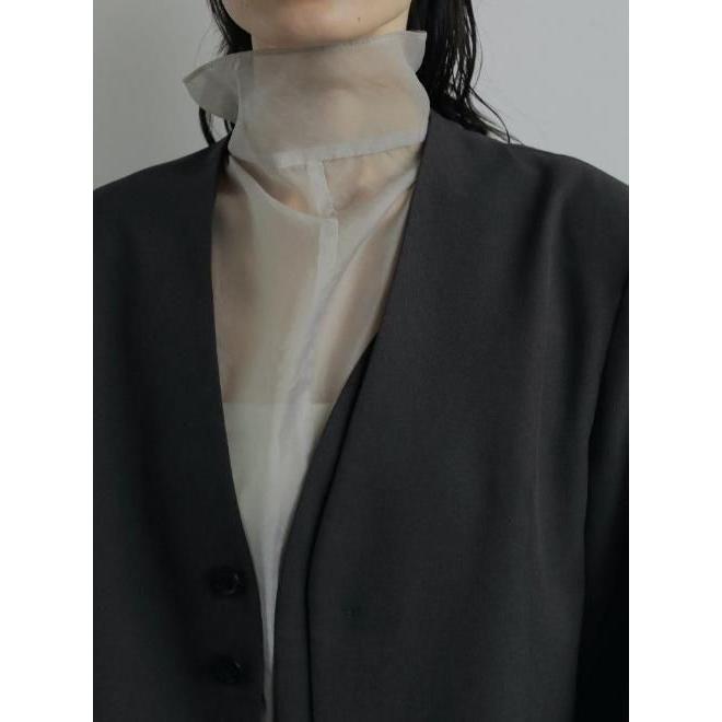 anuke（アンヌーク） Collarless Over Jacket☆ 25秋冬予約 62520106