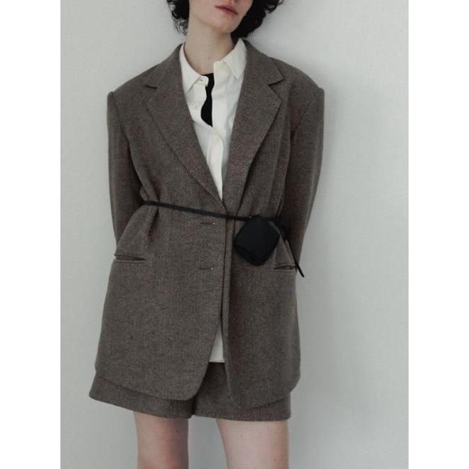 Anuke Herringbone Wool Jacket ブラウン 38 Herringbone Wool Jacket（テーラードジャケット）｜anuke（アンヌーク