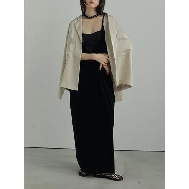 anuke アンヌーク Satin Tailored Shirtsセットアップ anuke（アンヌーク） Satin Tailored Shirts☆ 25秋冬予約 62520406