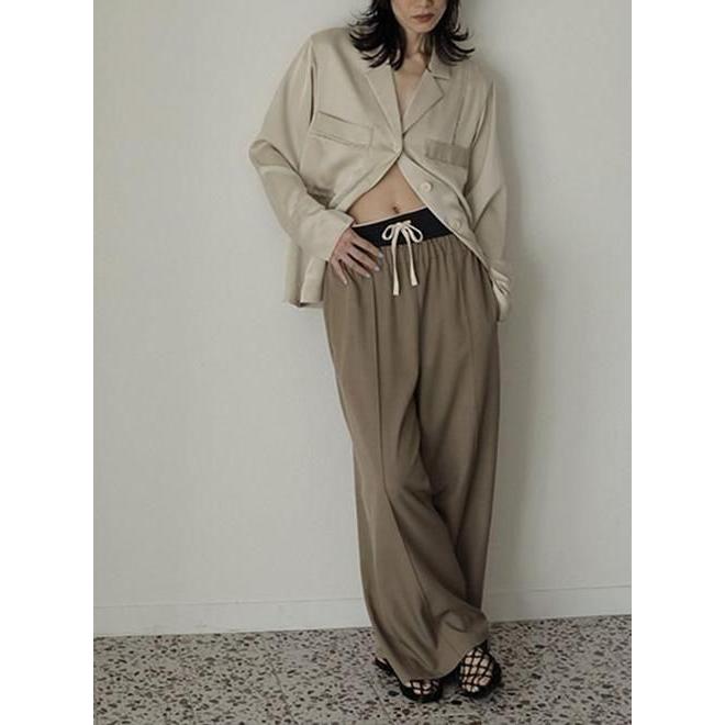 anuke（アンヌーク） Satin Tailored Shirts☆ 25秋冬予約 62520406