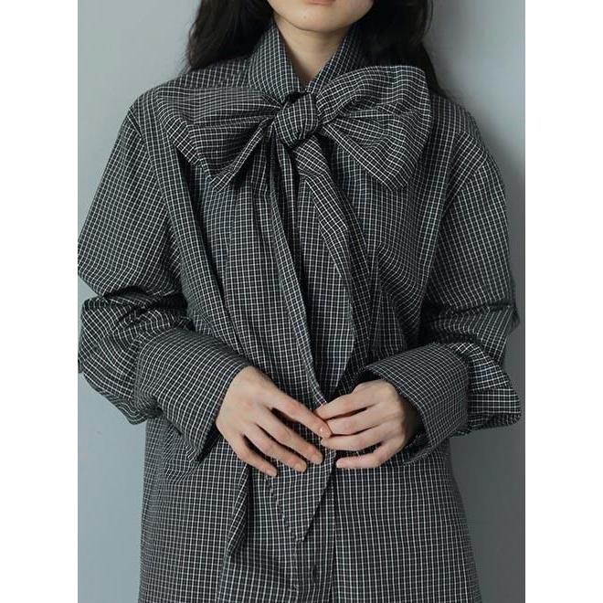 アンヌークVolume Ribbon Shirts ミックス anuke（アンヌーク） Volume Ribbon Shirts☆ 25秋冬予約 62520407