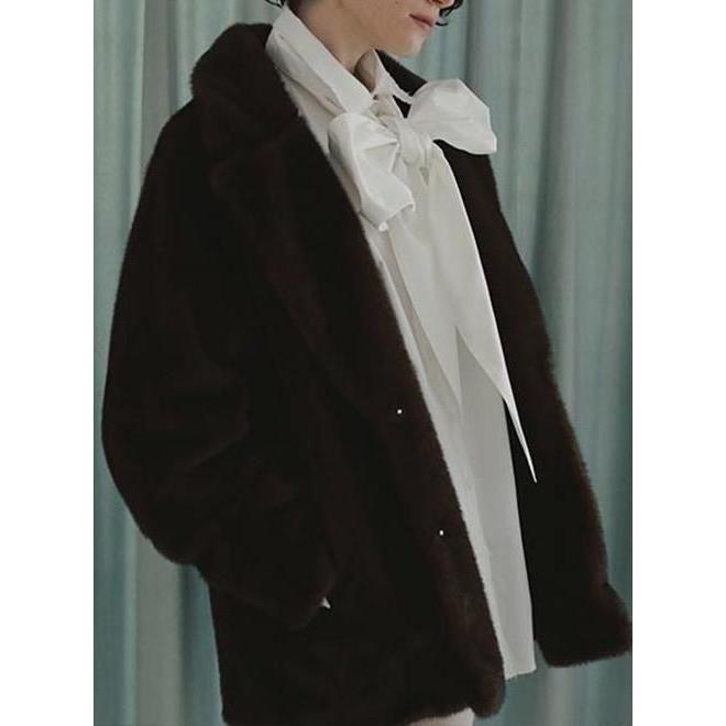 anuke（アンヌーク） Volume Ribbon Shirts☆ 25秋冬予約 62520407