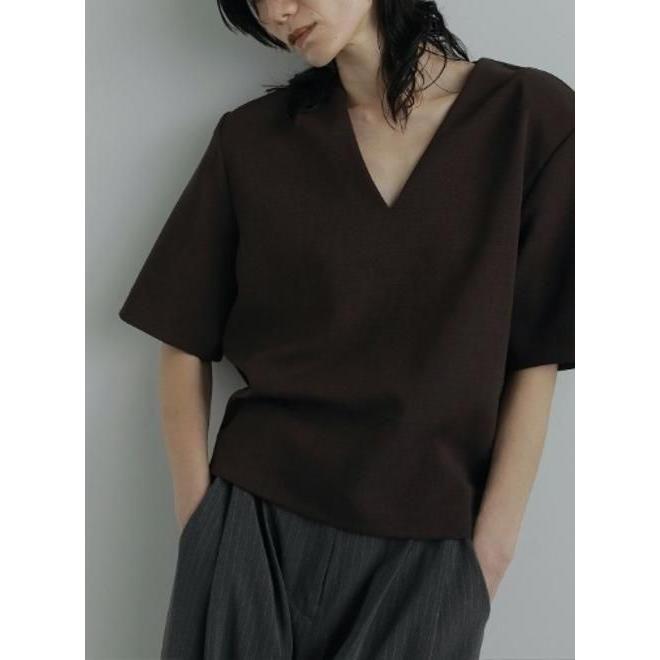 anuke（アンヌーク） Powershoulder Vneck Tops☆ 25秋冬 62520409