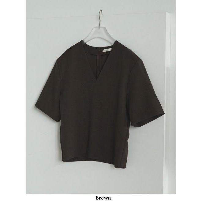 anuke（アンヌーク） Powershoulder Vneck Tops☆ 25秋冬 62520409