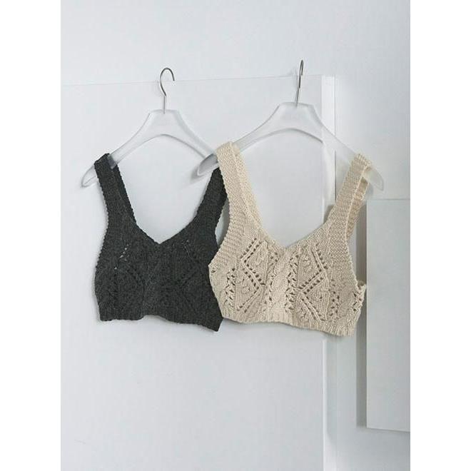 anuke（アンヌーク） Cable Knit Bustier☆ 25秋冬予約 62520506 入荷