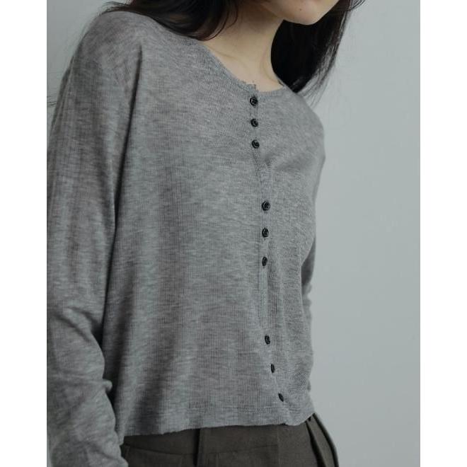 anuke（アンヌーク） シアーリブカーディガン Sheer Rib Cardigan