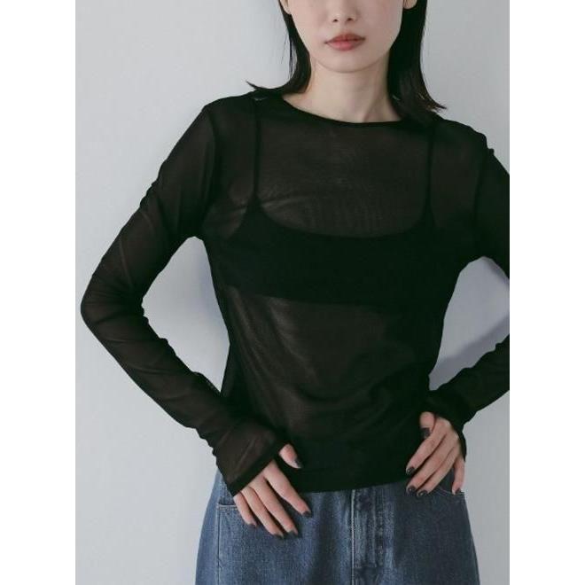 anuke＊トップス anuke（アンヌーク） 2way Sheer Tops 26春夏予約 62520609 入荷予定