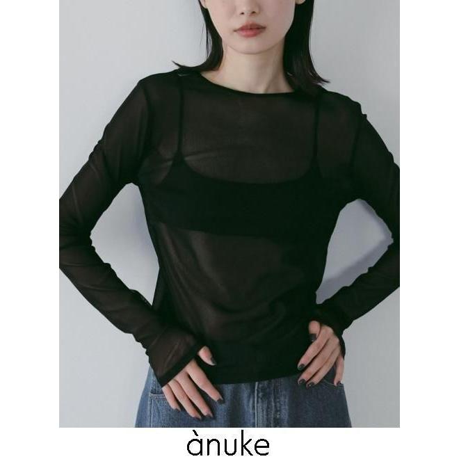 anuke（アンヌーク） 2way Sheer Tops 26春夏予約 62520609 入荷予定
