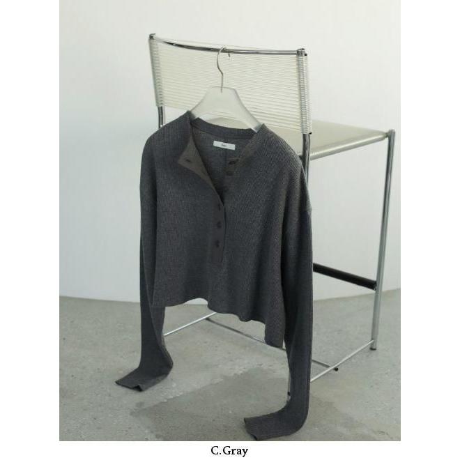 anuke｜Waffle Henley Tops Waffle Henley Tops/anuke'62520628 - Select Shop Loozel