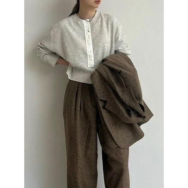 anuke / アンヌーク Waffle Henley Tops☆ 25秋冬 62520628