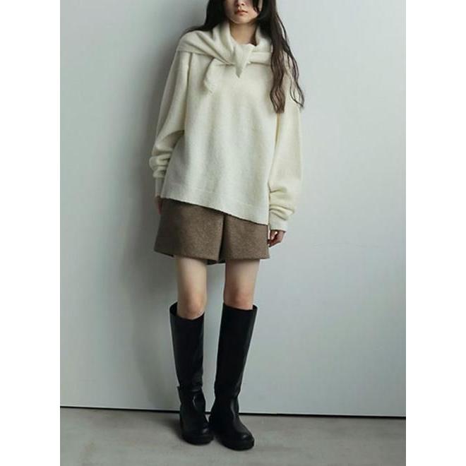 anuke（アンヌーク） Herringbone Short Pants☆ 25秋冬 62520728