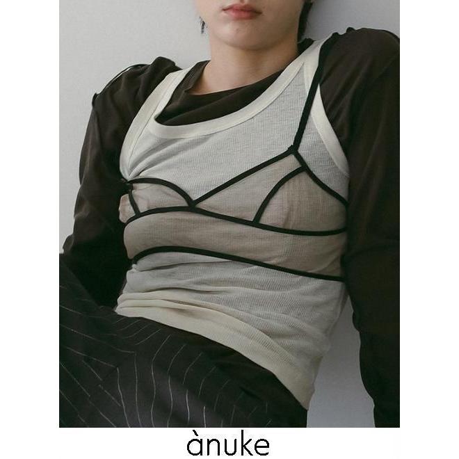 anuke（アンヌーク） Bicolor Tulle Bratop☆ 26春夏 62610406