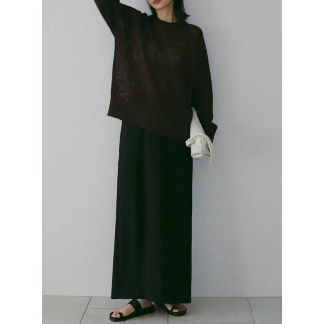 anuke（アンヌーク） Georgette Pencil Skirt☆ 26春夏予約 62610801