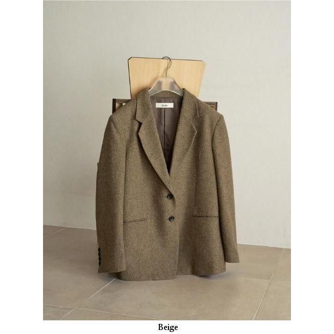 anuke（アンヌーク） Herringbone Wool Jacket☆ 26秋冬予約 62620104