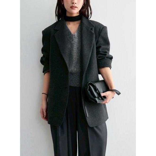anuke（アンヌーク） Herringbone Wool Jacket☆ 26秋冬予約 62620104