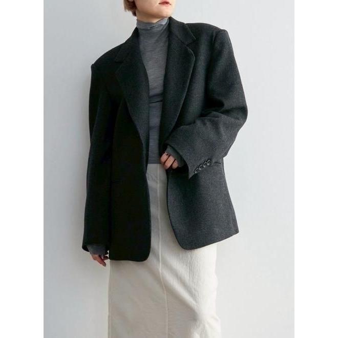 anuke（アンヌーク） ヘリンボーンウールジャケット Herringbone Wool