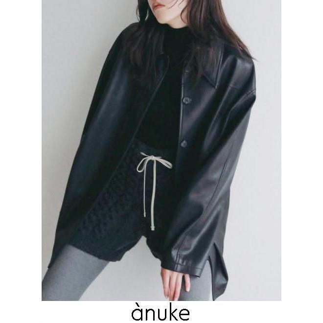 anuke（アンヌーク） (PT5倍~3/8) Ecoleather Over Jacket 26秋冬予約