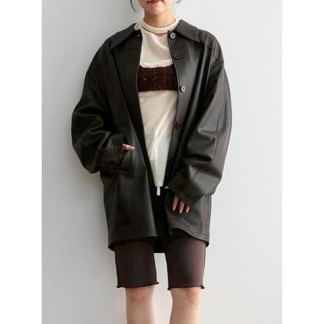 anuke（アンヌーク） (PT5倍~3/8) Ecoleather Over Jacket 26秋冬予約
