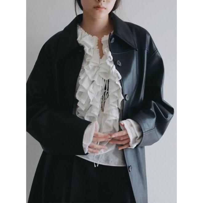 anuke（アンヌーク） (PT5倍~3/8) Ecoleather Over Jacket 26秋冬予約