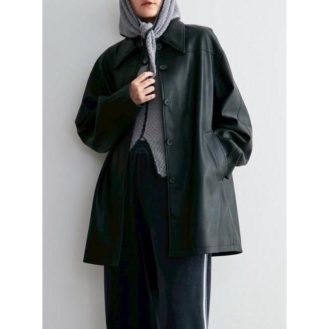 anuke（アンヌーク） (PT5倍~3/8) Ecoleather Over Jacket 26秋冬予約