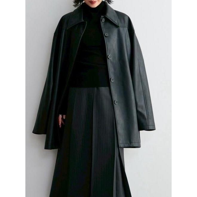 anuke（アンヌーク） (PT5倍~3/8) Ecoleather Over Jacket 26秋冬予約