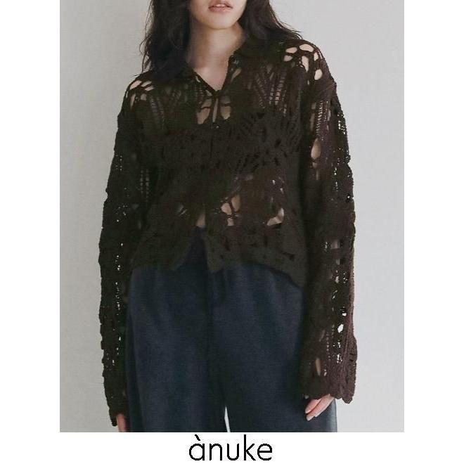 anuke（アンヌーク） Embroidery Over Shirts☆ 26秋冬予約 62620402