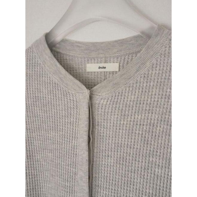 本日限定値下⭐︎anuke　Crewneck Botton Vest グレー anuke（アンヌーク） Waffle Loose Henleytops☆ 26秋冬予約 62620605