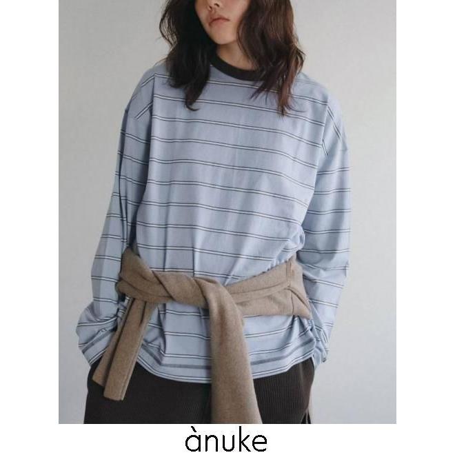 anuke（アンヌーク） ボーダールーズロング Border Loose Long T T