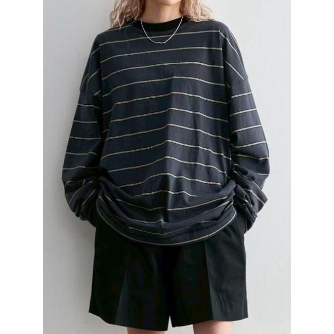 anuke（アンヌーク） ボーダールーズロング Border Loose Long T T