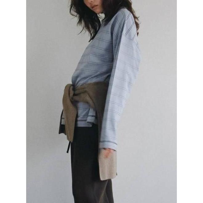 anuke（アンヌーク） ボーダールーズロング Border Loose Long T T