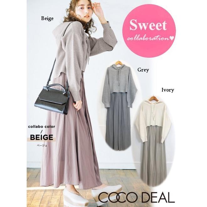 夏セール30 Off Cocodeal ココディール ショートフードニット サテンワンピset 21春夏 マキシワンピース Sweetコラボ Hearty Select Yahoo店 通販 Yahoo ショッピング