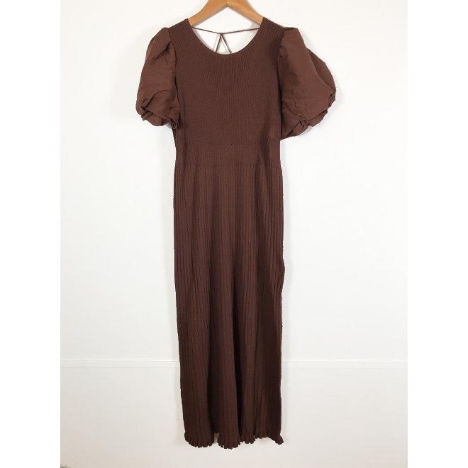 ココディール COCODEAL / バルーンスリーブリブニットワンピース