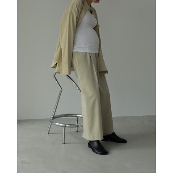 (新品未使用) anuke Reha Tuck マタニティウェア38 anuke（アンヌーク） 'Reha. Tuck Wide Pants'' 26秋冬予約【72410701