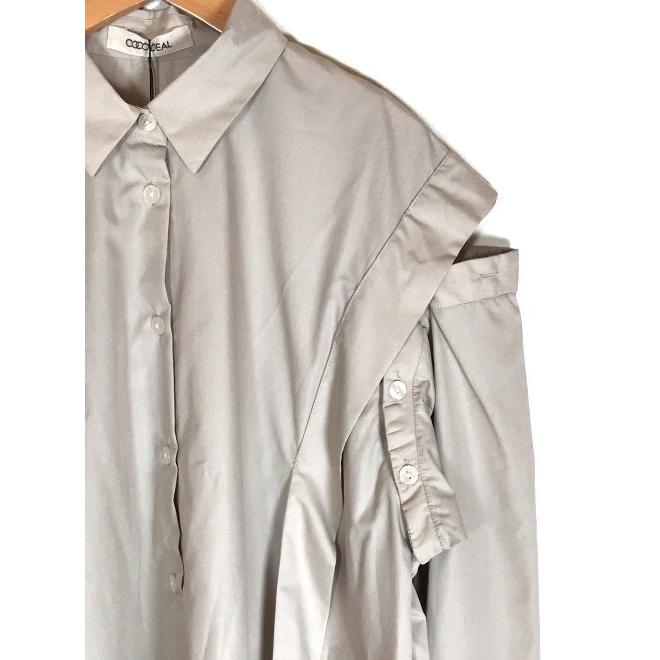 【新品未使用】COCODEAL❇︎ ラメシアー2WAYスリーブブラウス tocco closet（トッコ クローゼット） ブラウス シャツ 2WAY
