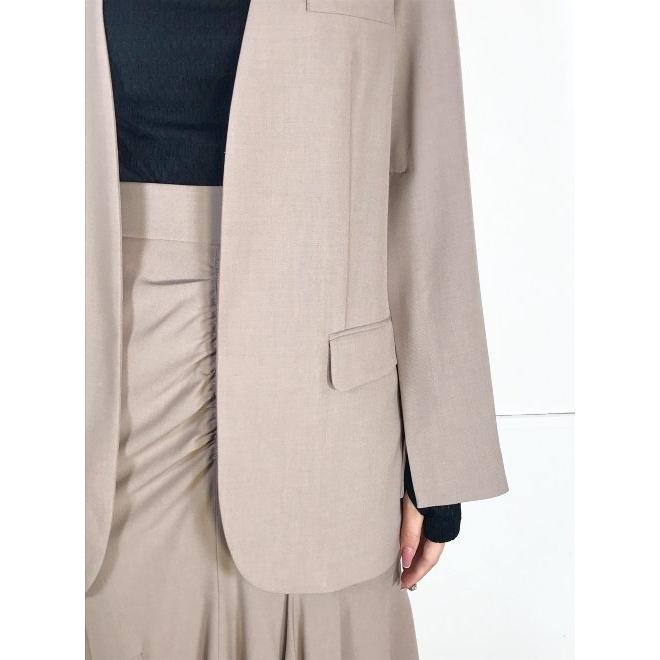 COCO DEAL ノーカラージャケット レッド サイズ2 COCO DEAL ノーカラージャケット レッド サイズ2