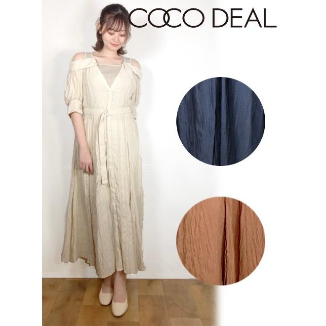 セール50%OFF! COCODEAL / ココディール ニットレイヤー楊柳サテン 