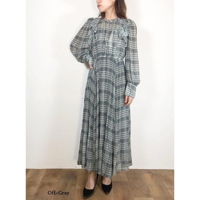 チェックプリントプリーツワンピース ココディール（COCO DEAL） セール30%OFF! チェックプリントプリーツ